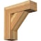 Ekena Millwork Traditional Block Rough Sawn Bracket w/ Offset Brace, Western Red Cedar, 8"W x 24"D x 24"H BKT0806X24X24TRA05RWR - alternate 1